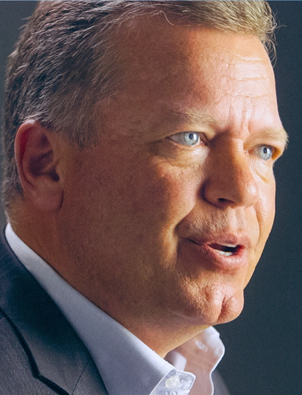 Close-up portrait of a business professional speaking