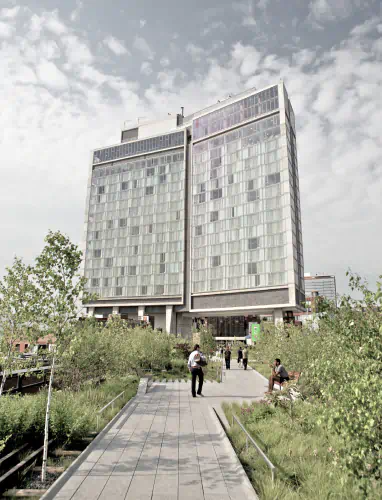The Standard hotel above the High Line in New York